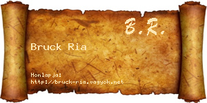 Bruck Ria névjegykártya